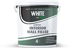 Acrylic Interior Wall Filler 4l paint bucket by White By Jat