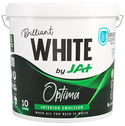 Interior Emulsion Brilliant White paint bucket by White By Jat